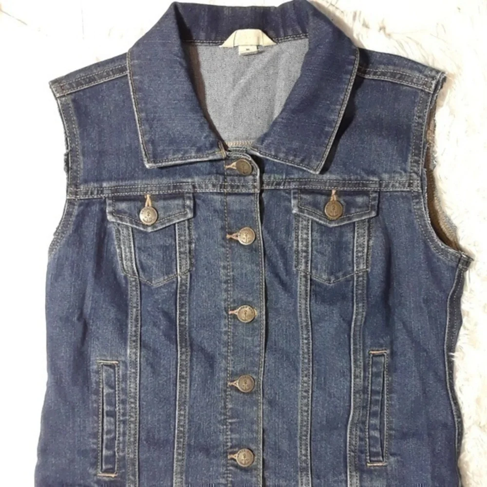 Land's End Kids Denim Vest-Size Size M